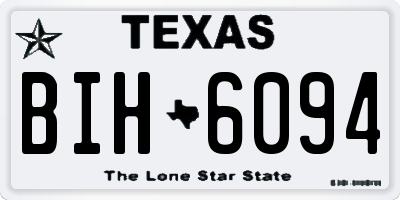 TX license plate BIH6094