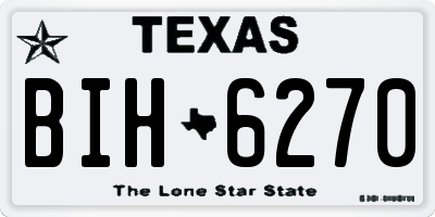 TX license plate BIH6270