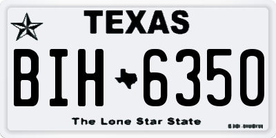 TX license plate BIH6350