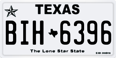 TX license plate BIH6396