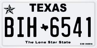 TX license plate BIH6541