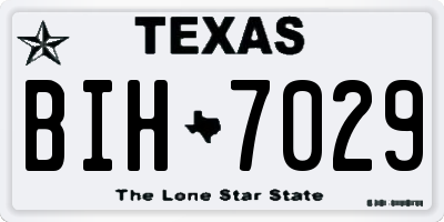 TX license plate BIH7029