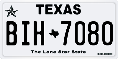 TX license plate BIH7080