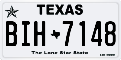TX license plate BIH7148