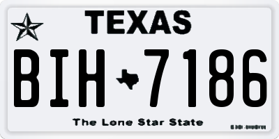 TX license plate BIH7186