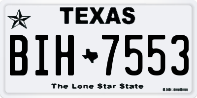 TX license plate BIH7553
