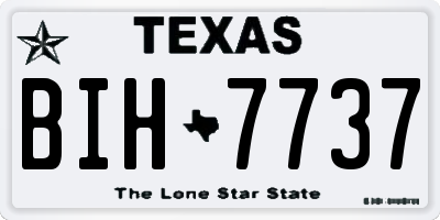 TX license plate BIH7737