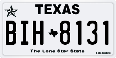 TX license plate BIH8131