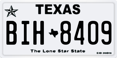 TX license plate BIH8409