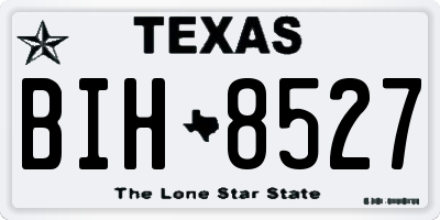 TX license plate BIH8527