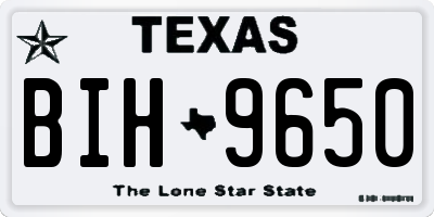 TX license plate BIH9650