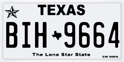 TX license plate BIH9664