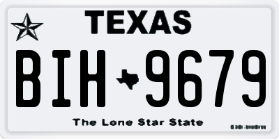 TX license plate BIH9679