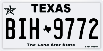TX license plate BIH9772
