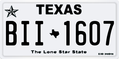 TX license plate BII1607