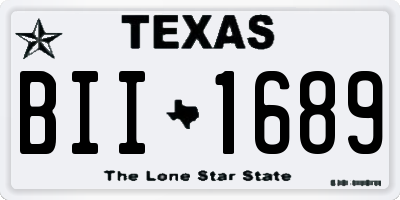 TX license plate BII1689