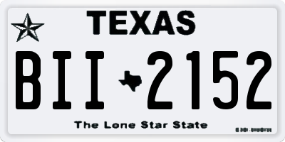 TX license plate BII2152