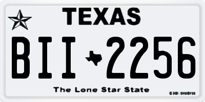TX license plate BII2256