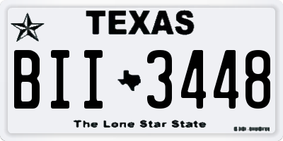 TX license plate BII3448