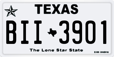 TX license plate BII3901