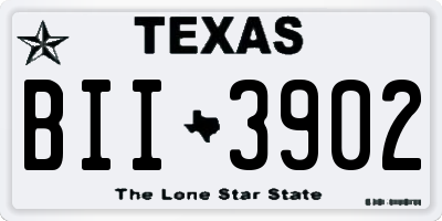 TX license plate BII3902