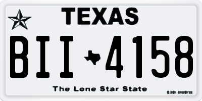TX license plate BII4158