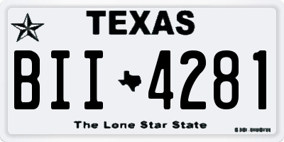 TX license plate BII4281