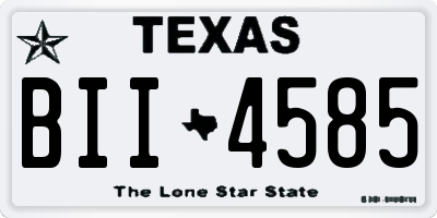 TX license plate BII4585