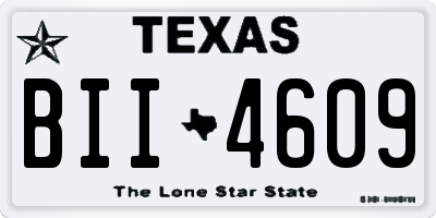 TX license plate BII4609