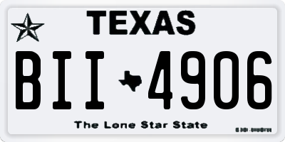 TX license plate BII4906