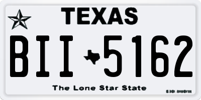 TX license plate BII5162