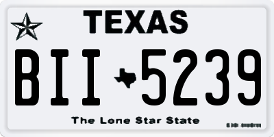 TX license plate BII5239