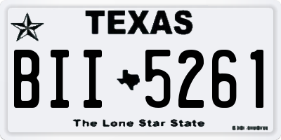 TX license plate BII5261