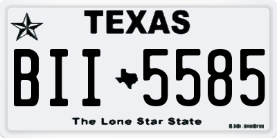 TX license plate BII5585