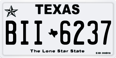 TX license plate BII6237