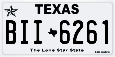 TX license plate BII6261