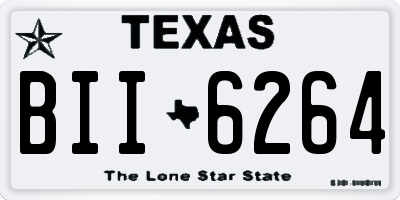 TX license plate BII6264