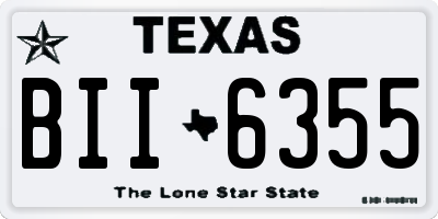 TX license plate BII6355