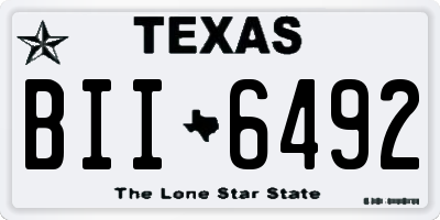 TX license plate BII6492