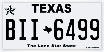 TX license plate BII6499