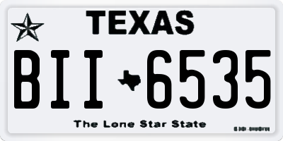 TX license plate BII6535
