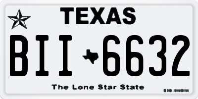 TX license plate BII6632