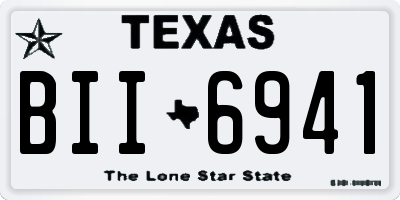 TX license plate BII6941