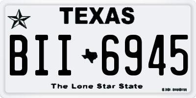 TX license plate BII6945