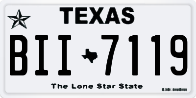 TX license plate BII7119