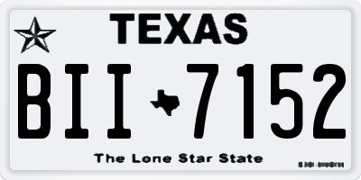 TX license plate BII7152