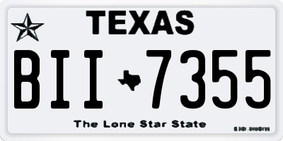 TX license plate BII7355