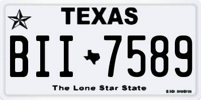 TX license plate BII7589