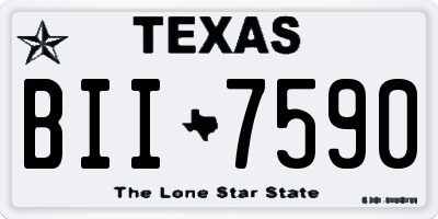TX license plate BII7590