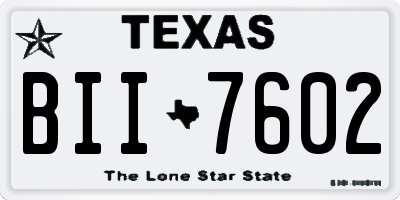 TX license plate BII7602